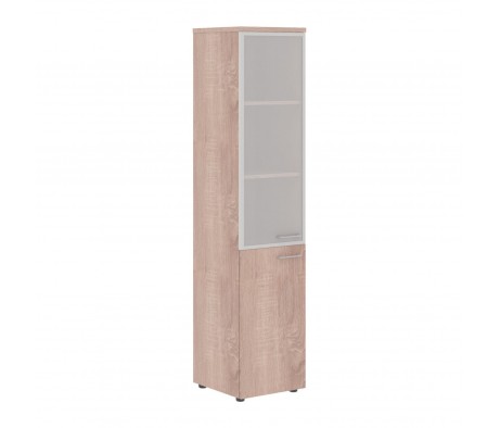 Шкаф колонка комбинированая с дверьми в алюминиевой рамке и топом Xten