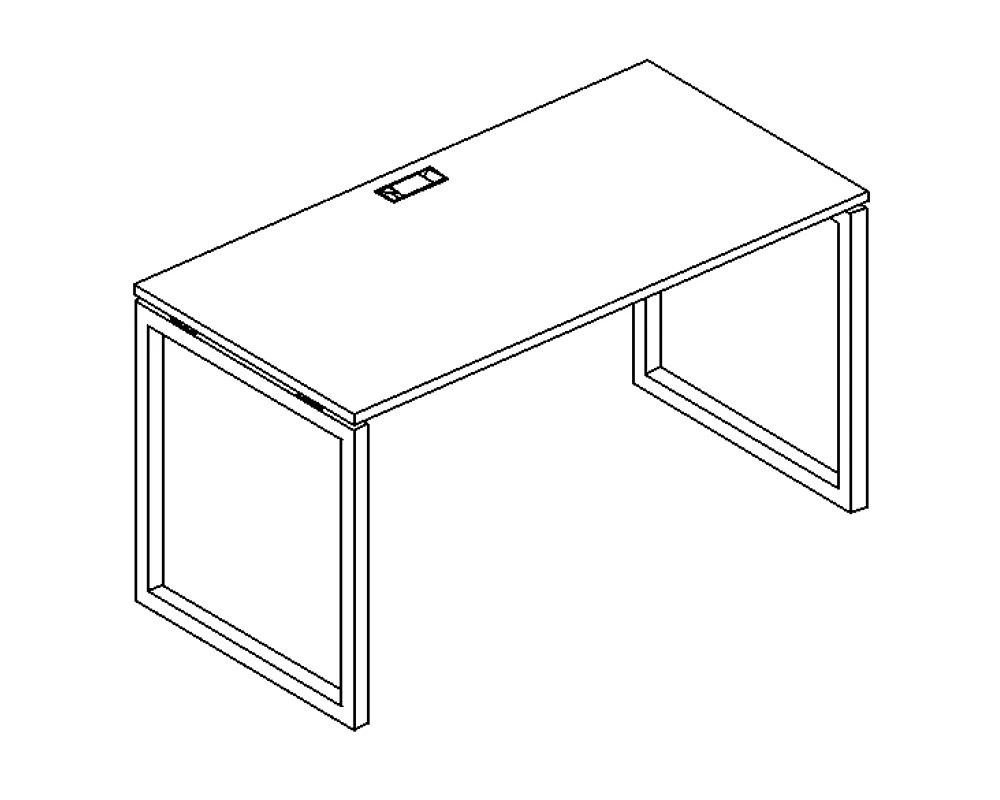 Стол письменный на металлокаркасе QUATTRO 140x70x75 A4.PRO
