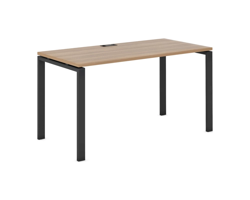 Стол письменный на П-образном м/к 60х30 заглушка кабель-канала антрацит 1800x700x750 Evolution Дуб честерфилд/Антрацит