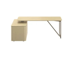 Стол руководителя с модулем матовый 2380х1625х745 Infinity images