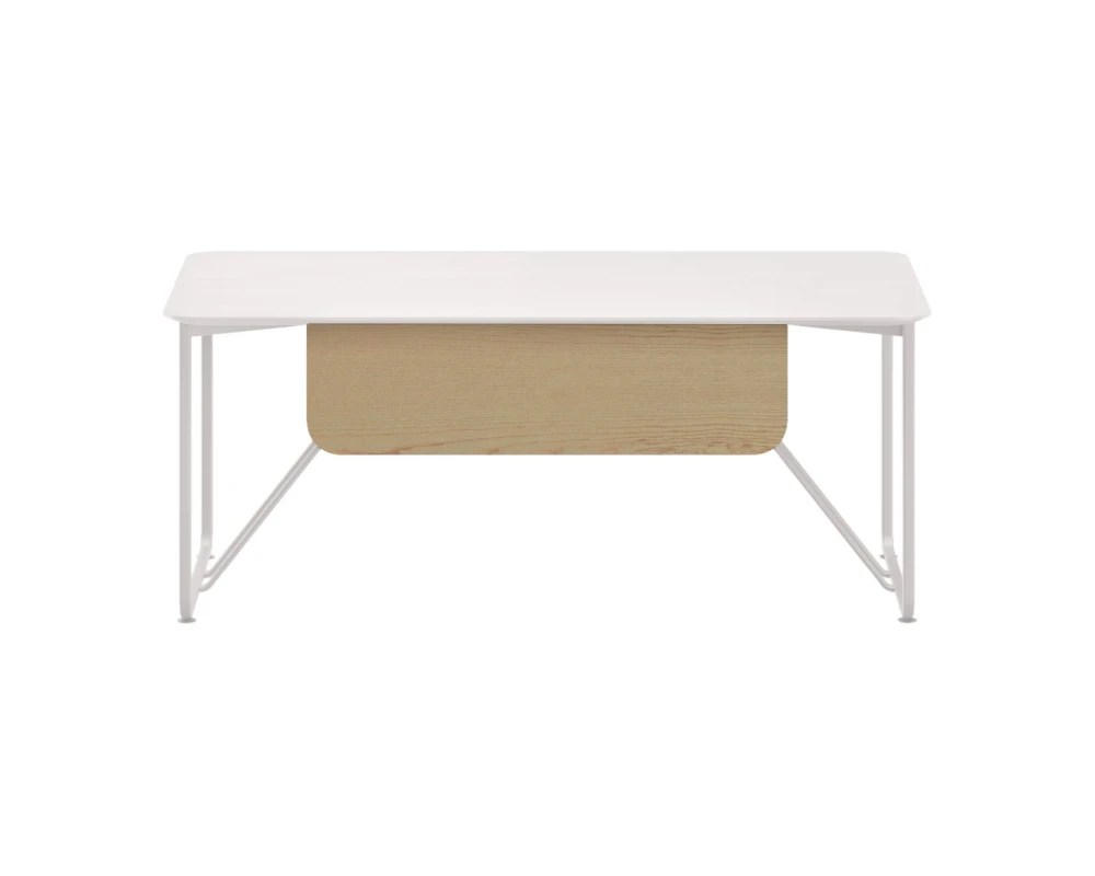 Стол руководителя с передней панелью матовый 1100х450х12 Infinity