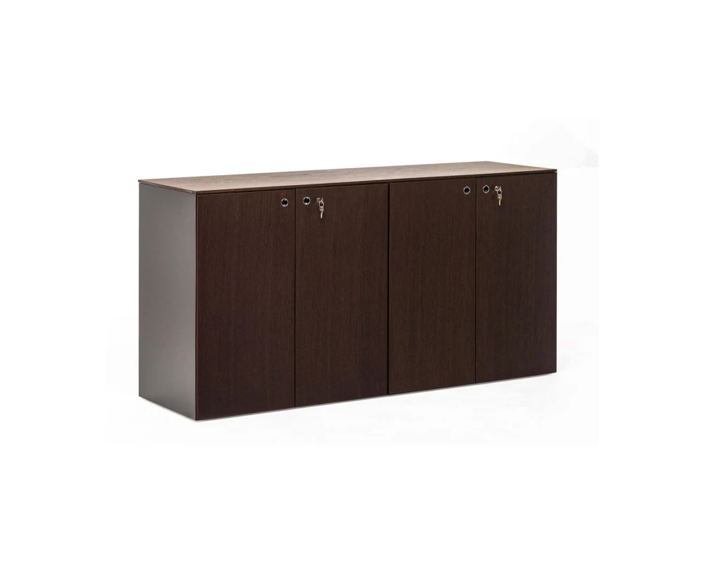 Шкаф низкий 4 дв. 160x47x82 Multipliceo Дуб темный