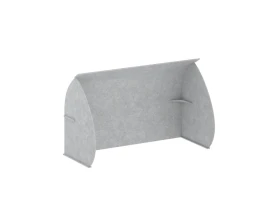 Кабина настольная скругленная на стол VE.KB2-118.7 1180x700x1000 Акустикс / AcustiX images