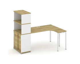 Стол эргономичный с опорным шкафом-купе с надставкой выс. CN.SA-221(R) W 1800x1180x1530 Концепт / Concept images