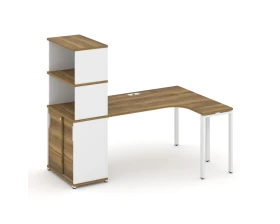 Стол эргономичный с опорным шкафом-купе с надставкой выс. CN.SA-221(R) W 1800x1180x1530 Концепт / Concept images
