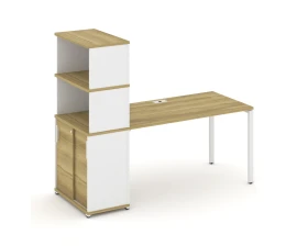 Стол рабочий с опорным шкафом-купе с надставкой выс. CN.SP-243 W 1800x720x1530 Концепт / Concept images