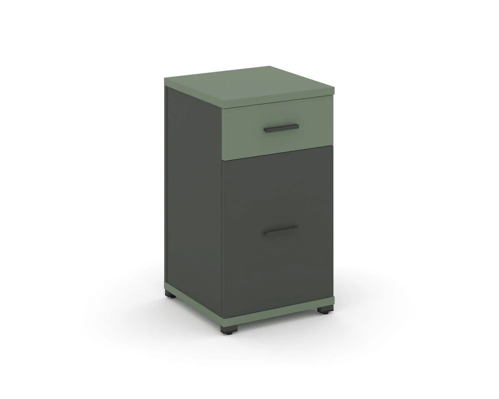 Тумба опорная/приставная 1 ящ. 1 распаш. фасад CN.TUO-005 W 420x420x750 Концепт / Concept