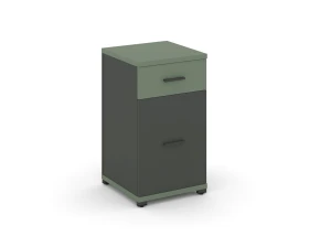 Тумба опорная/приставная 1 ящ. 1 распаш. фасад CN.TUO-005 W 420x420x750 Концепт / Concept images