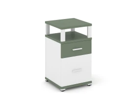 Тумба приставная 1 ящ. 1 распаш. фасад с надставкой CN.TUP-006 W 420x420x750 Концепт / Concept images