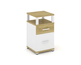 Тумба приставная 1 ящ. 1 распаш. фасад с надставкой CN.TUP-006 W 420x420x750 Концепт / Concept images
