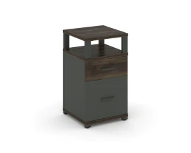 Тумба приставная 1 ящ. 1 распаш. фасад с надставкой CN.TUP-006 W 420x420x750 Концепт / Concept images