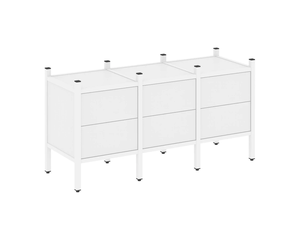 Прямой стеллаж L-06 1278x446x636 Loft