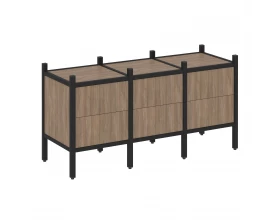 Прямой стеллаж L-06 1278x446x636 Loft images