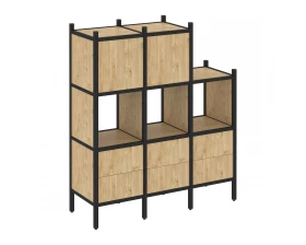 Прямой стеллаж L-15 1278x446x1458 Loft images