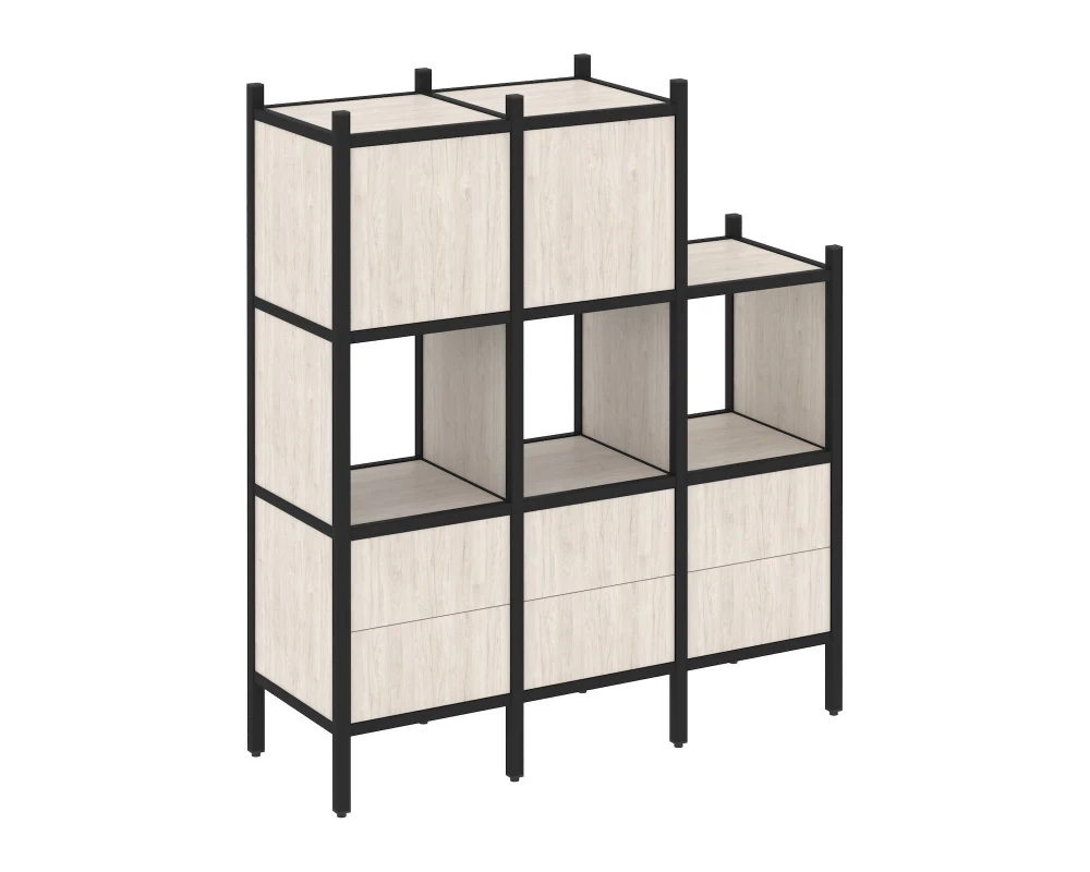 Прямой стеллаж L-15 1278x446x1458 Loft