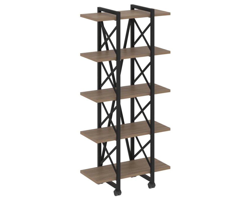 Стеллаж на колесных опорах - 5полок V 800х400х1704 Лофт / Loft