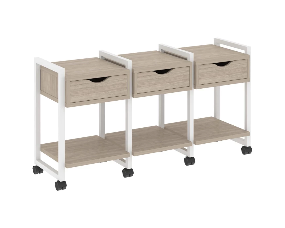 Тумба на колесных опорах наборная. Вариант №4 1440х460х767 Loft