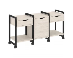 Тумба на колесных опорах наборная. Вариант №6 1440х460х767 Loft images