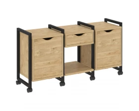 Тумба на колесных опорах наборная. Вариант №7 1440х460х767 Loft images