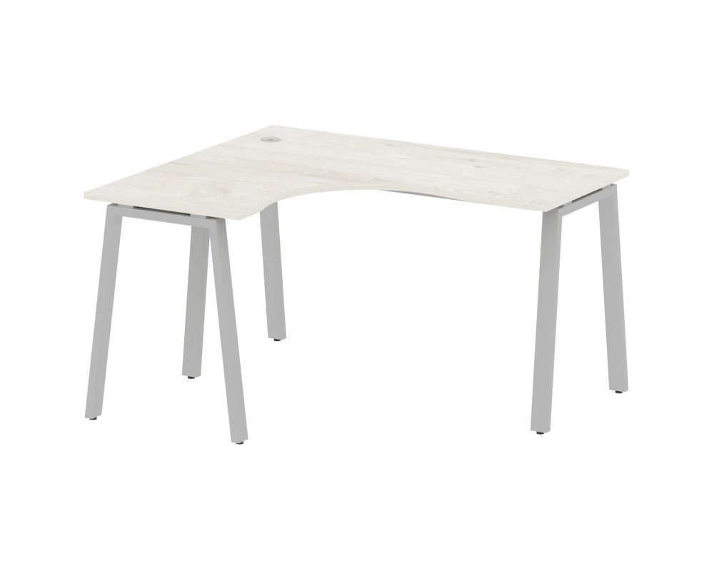 Стол криволинейный левый на А-образном м/к 140x120x75 Метал Систем / Metal System