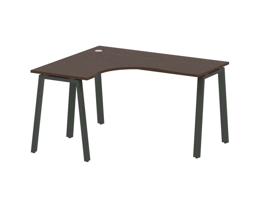 Стол криволинейный левый на А-образном м/к 140x120x75 Метал Систем / Metal System