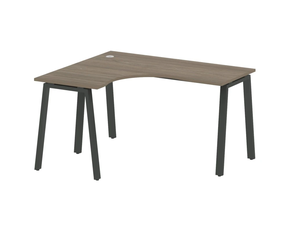 Стол криволинейный левый на А-образном м/к 140x120x75 Метал Систем / Metal System