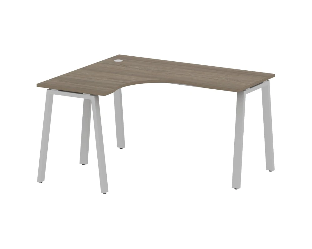 Стол криволинейный левый на А-образном м/к 140x120x75 Метал Систем / Metal System