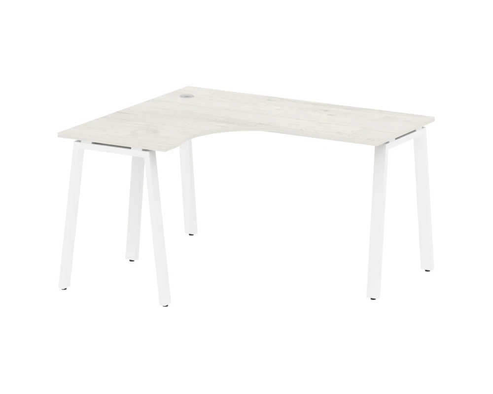 Стол криволинейный левый на А-образном м/к 140x120x75 Метал Систем / Metal System