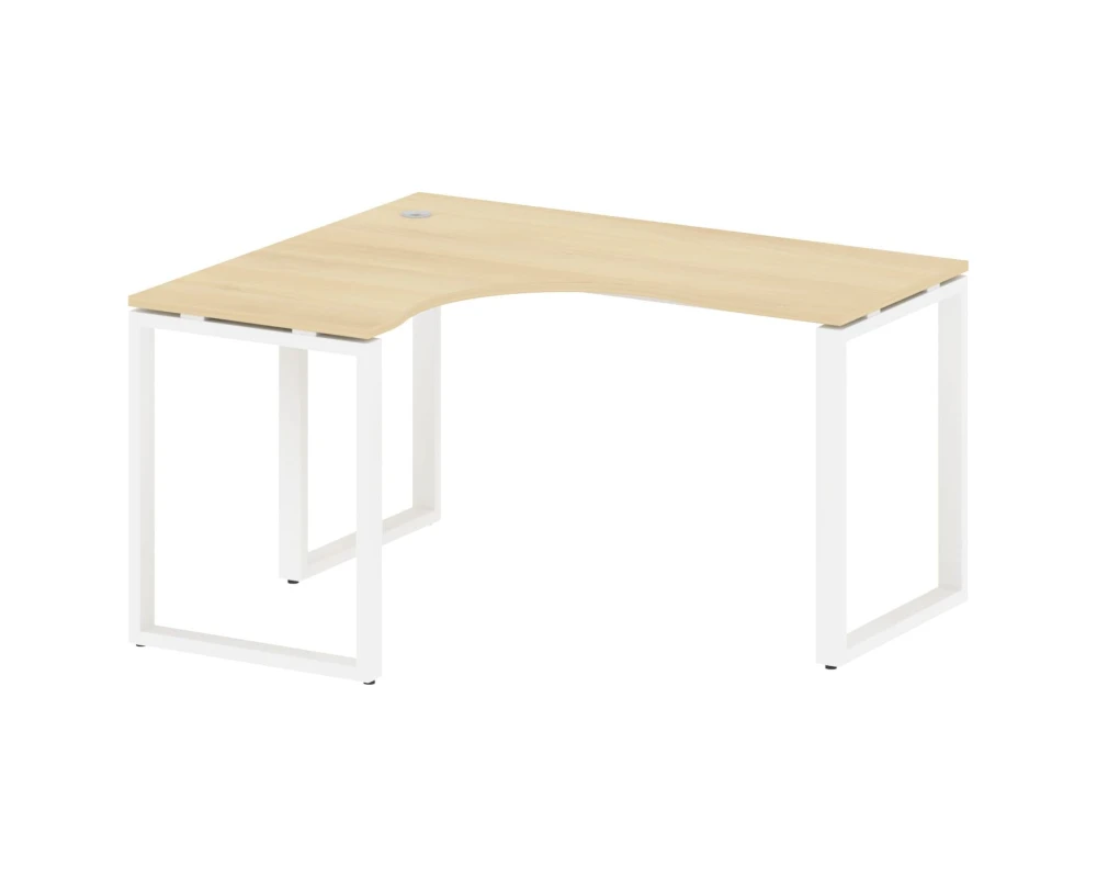 Стол криволинейный левый на О-образном м/к 140x120x75 Метал Систем / Metal System