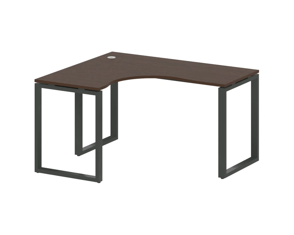 Стол криволинейный левый на О-образном м/к 140x120x75 Метал Систем / Metal System