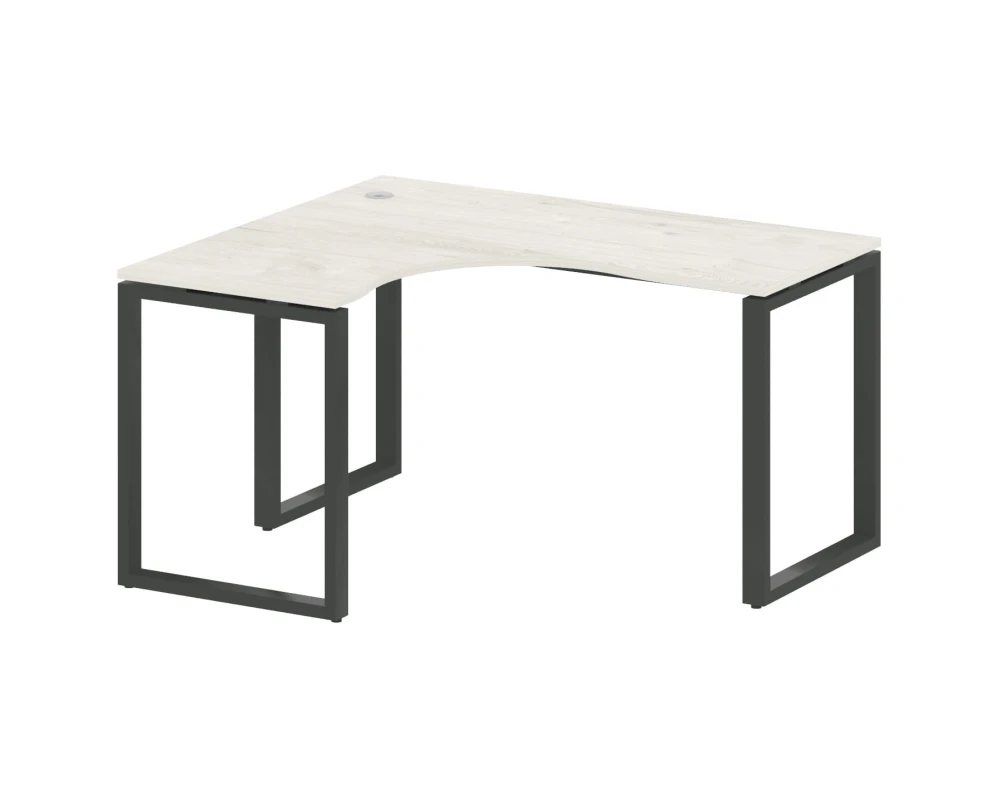 Стол криволинейный левый на О-образном м/к 140x120x75 Метал Систем / Metal System