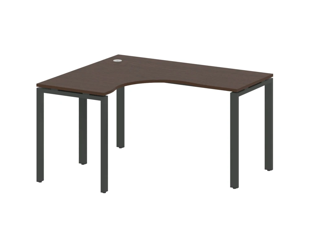 Стол криволинейный левый на П-образном м/к 140x120x75 Метал Систем / Metal System