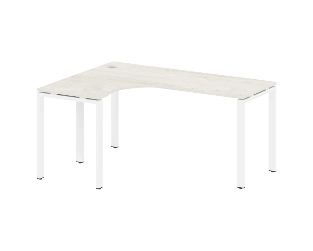 Стол криволинейный левый на П-образном м/к 160x120x75 Метал Систем / Metal System