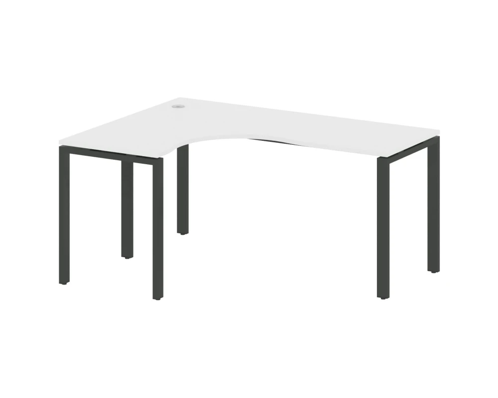 Стол криволинейный левый на П-образном м/к 160x120x75 Метал Систем / Metal System