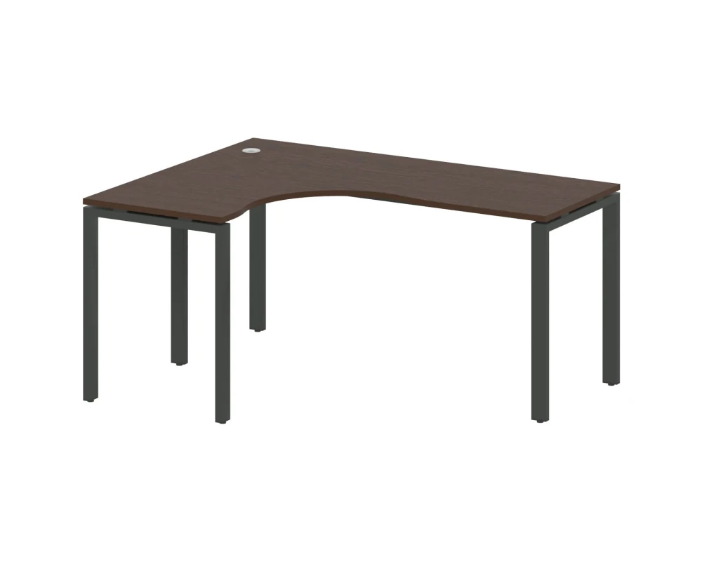 Стол криволинейный левый на П-образном м/к 160x120x75 Метал Систем / Metal System