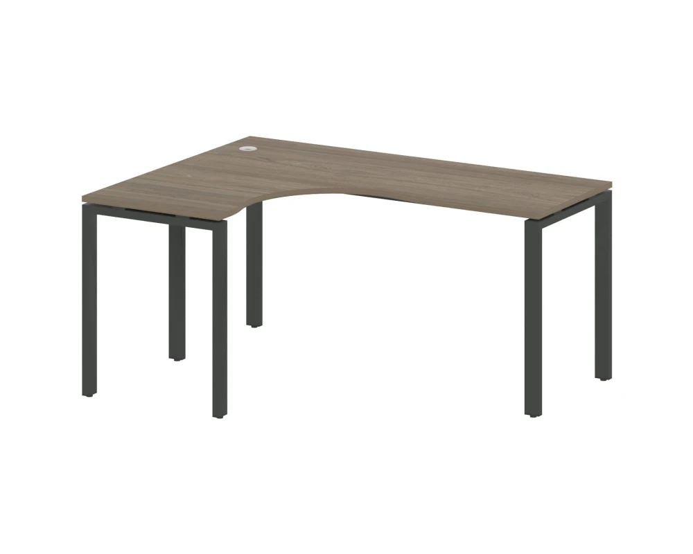 Стол криволинейный левый на П-образном м/к 160x120x75 Метал Систем / Metal System