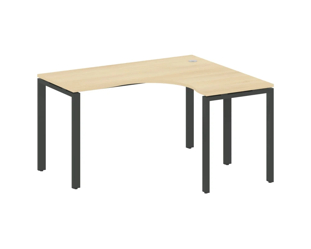 Стол офисный угловой правый на П-образном м/к 140x120x75 Метал Систем / Metal System