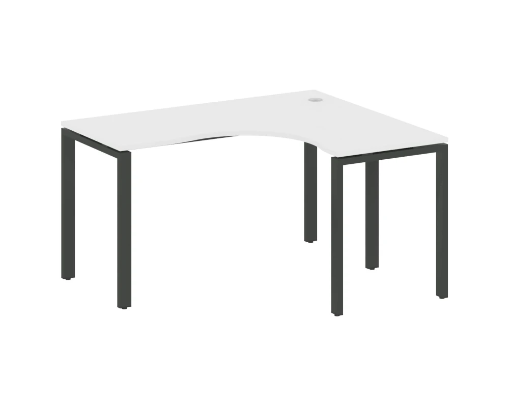 Стол офисный угловой правый на П-образном м/к 140x120x75 Метал Систем / Metal System