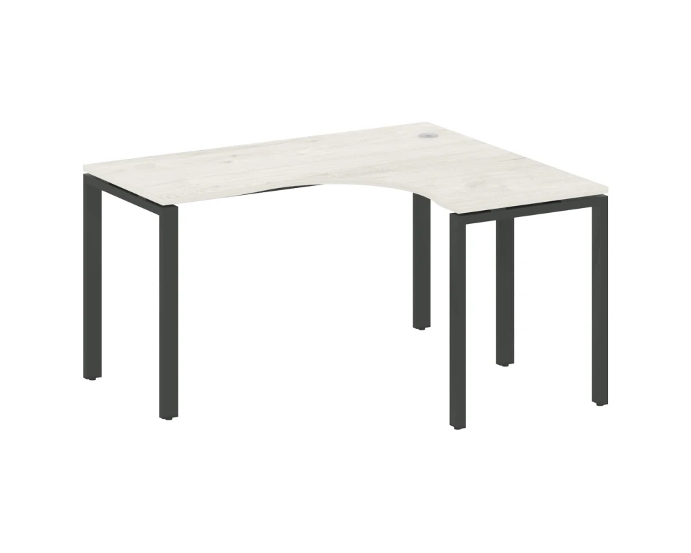 Стол офисный угловой правый на П-образном м/к 140x120x75 Метал Систем / Metal System