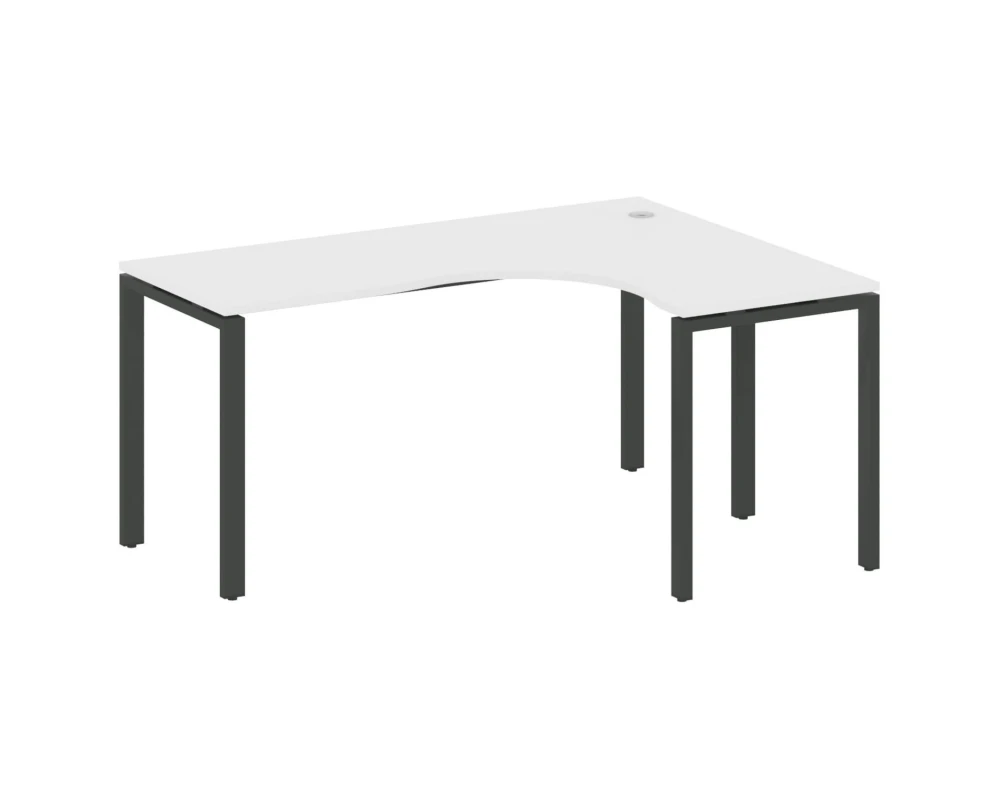 Стол криволинейный правый на П-образном м/к 160x120x75 Метал Систем / Metal System