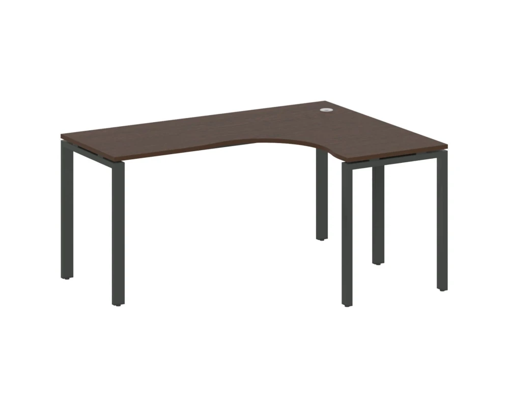 Стол криволинейный правый на П-образном м/к 160x120x75 Метал Систем / Metal System