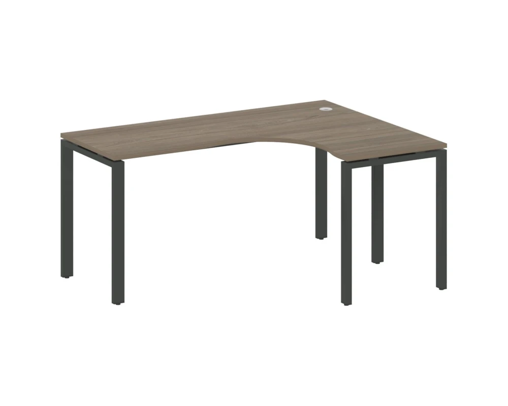 Стол криволинейный правый на П-образном м/к 160x120x75 Метал Систем / Metal System