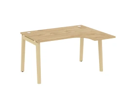 Стол эргономичный правый, опоры - массив дерева 138x118x75 Оникс Вуд / Onix Wood images