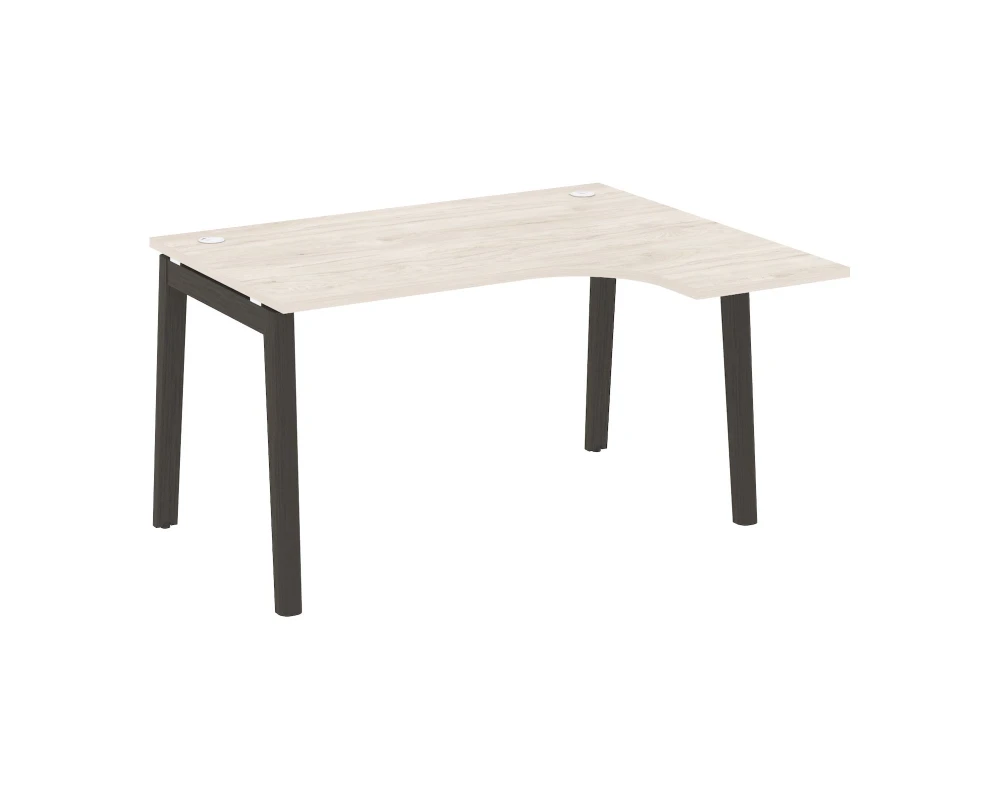 Стол эргономичный правый, опоры - массив дерева 138x118x75 Оникс Вуд / Onix Wood