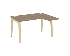 Стол эргономичный правый, опоры - массив дерева 138x118x75 Оникс Вуд / Onix Wood images