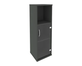 Шкаф средний узкий правый 1 низкая дверь стекло Рива / Riva images