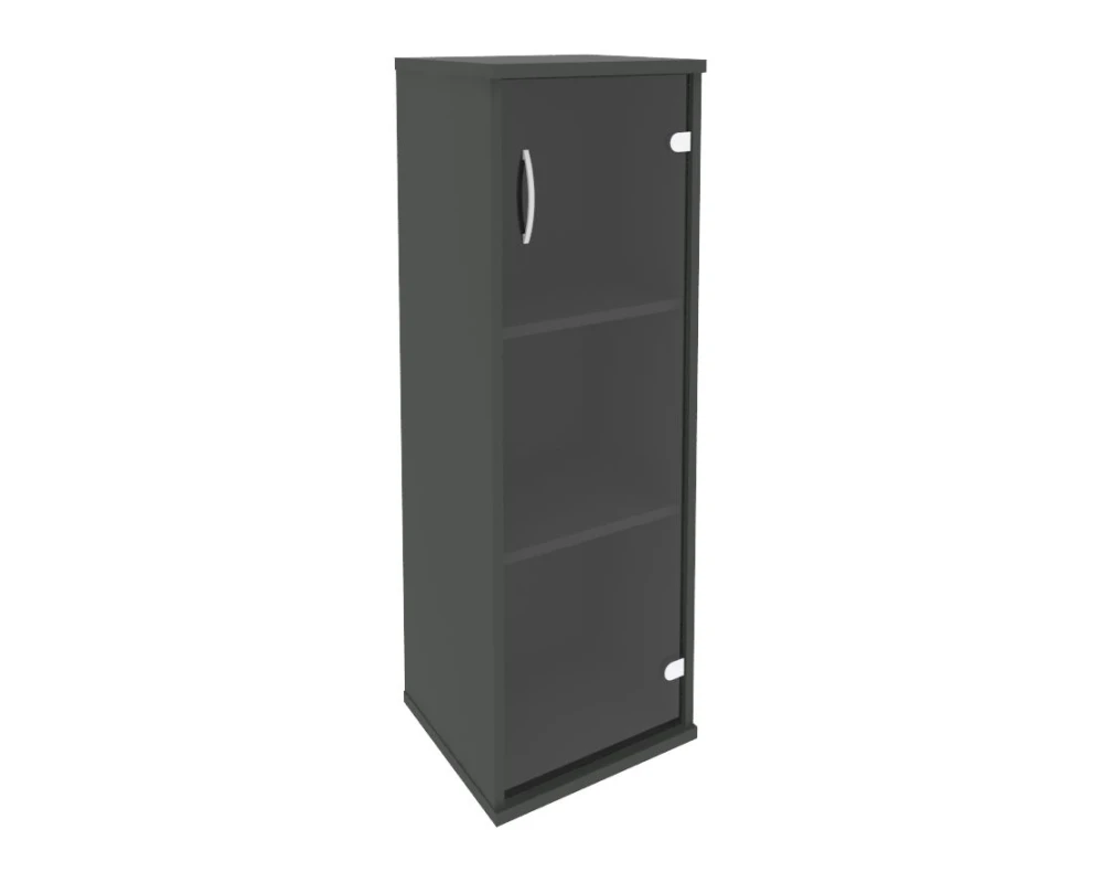 Шкаф средний узкий правый 1 средняя дверь стекло Рива / Riva