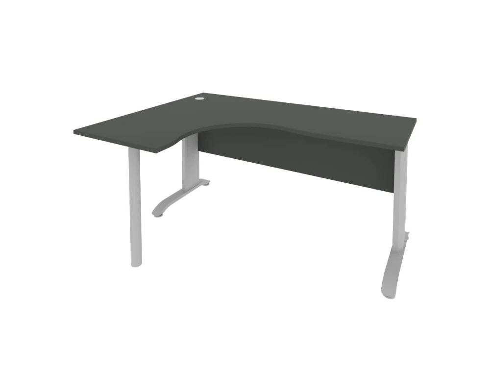 Стол офисный угловой левый металлокаркас 1600x1200x755 Рива / Riva