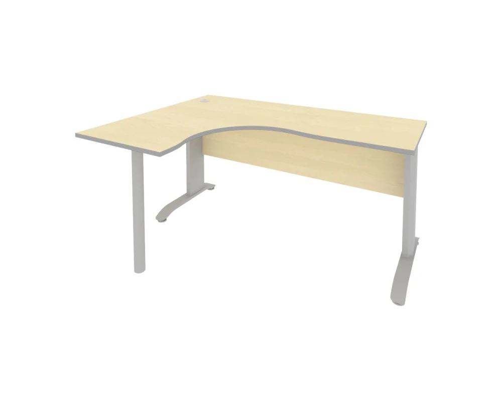 Стол офисный угловой левый металлокаркас 1600x1200x755 Рива / Riva