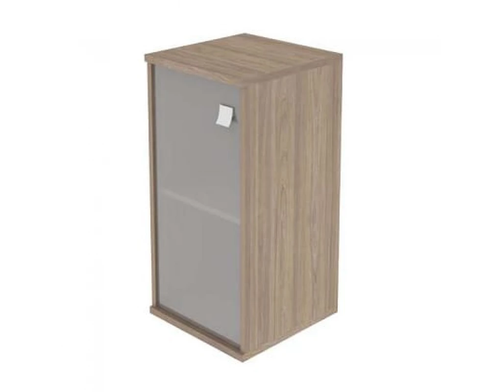 Шкаф низкий узкий 1 низкая дверь стекло Style System